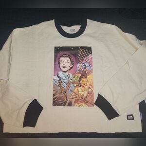 Disney Star Wars Women Of The Galaxy Cropped Raw Hem Spirit Jersey Size XL NWT